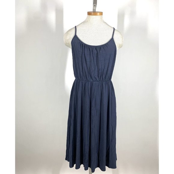 Ann Taylor LOFT Navy Spaghetti Strap Sleeveless Dress Sz XS - Picture 1 of 9